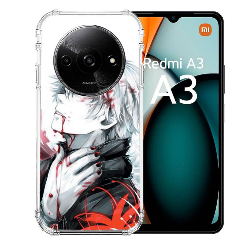 Coque Renforcée Pour Xiaomi Redmi A3 Manga Tokyo Ghoul Kaneki Blanc