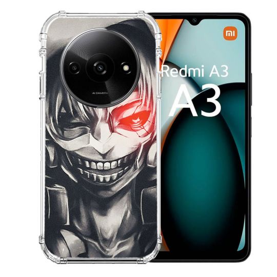 Coque Renforcée Pour Xiaomi Redmi A3 Manga Tokyo Ghoul Kaneki Noir