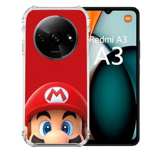 Coque Renforcée Pour Xiaomi Redmi A3 Mario Rouge