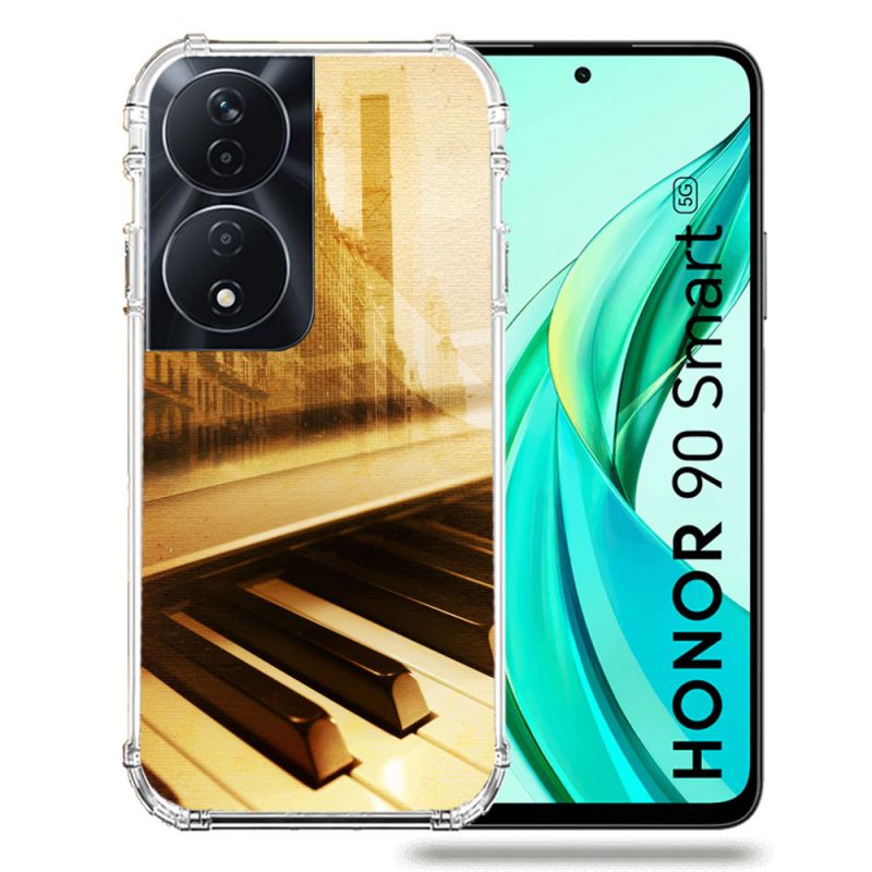 Coque Renforcée Pour Honor 90 Smart 5G Musique Piano Retro