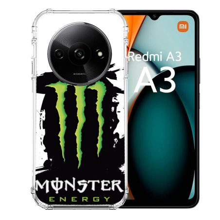 Coque Renforcée Pour Xiaomi Redmi A3 Monster Energy Tache