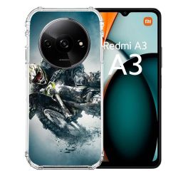 Coque Renforcée Pour Xiaomi Redmi A3 Moto Cross Ombre