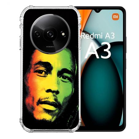 Coque Renforcée Pour Xiaomi Redmi A3 Musique Bob Marley 2