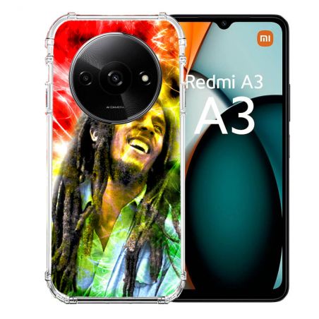 Coque Renforcée Pour Xiaomi Redmi A3 Musique Bob Marley Color