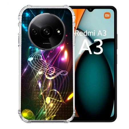 Coque Renforcée Pour Xiaomi Redmi A3 Musique Partition Multicolore