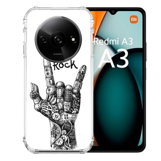 Coque Renforcée Pour Xiaomi Redmi A3 Musique Rock Main
