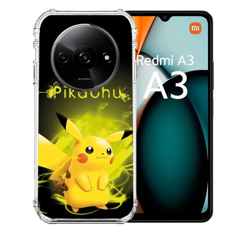 Coque Renforcée Pour Xiaomi Redmi A3 Pokemon Pikachu Eclair