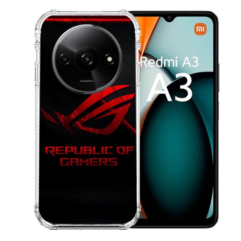 Coque Renforcée Pour Xiaomi Redmi A3 ROG Rouge