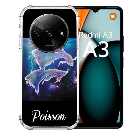Coque Renforcée Pour Xiaomi Redmi A3 Signe Zodiaque 2 Poisson
