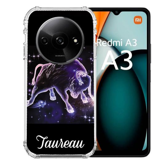 Coque Renforcée Pour Xiaomi Redmi A3 Signe Zodiaque 2 Taureau