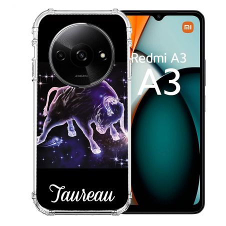 Coque Renforcée Pour Xiaomi Redmi A3 Signe Zodiaque 2 Taureau