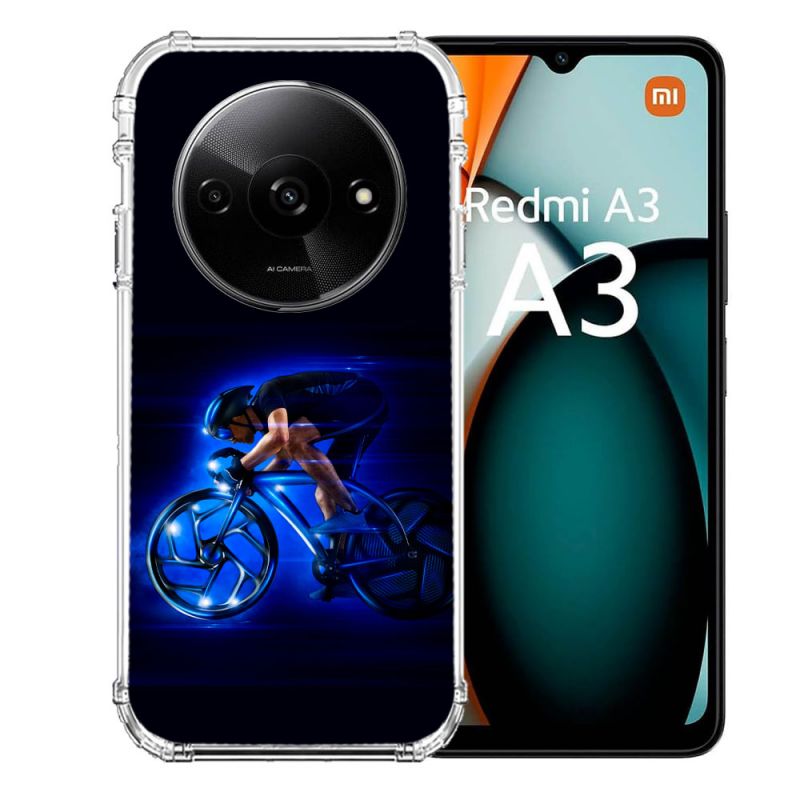 Coque Renforcée Pour Xiaomi Redmi A3 Sport Cyclisme Bleu