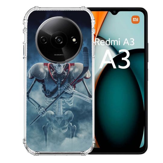 Coque Renforcée Pour Xiaomi Redmi A3 Sport Hockey Squelette