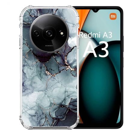 Coque Renforcée Pour Xiaomi Redmi A3 Texture Marbre Gris