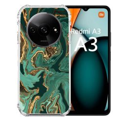 Coque Renforcée Pour Xiaomi Redmi A3 Texture Marbre Vert