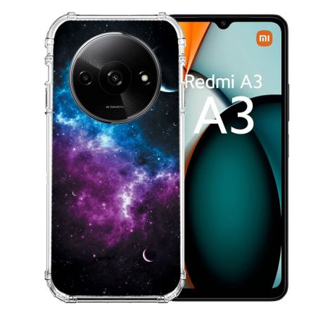 Coque Renforcée Pour Xiaomi Redmi A3 Univers Bleu Violet