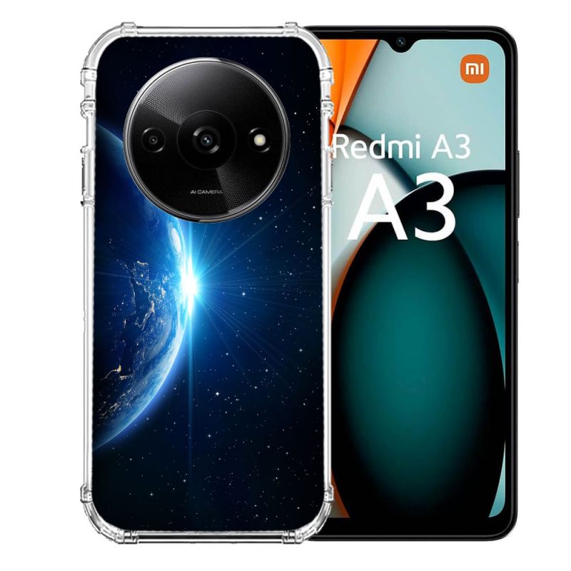 Coque Renforcée Pour Xiaomi Redmi A3 Univers Planete Terre