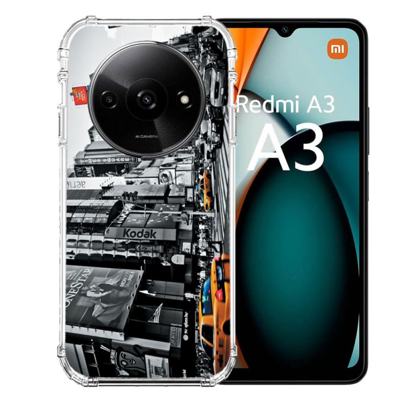 Coque Renforcée Pour Xiaomi Redmi A3 Voyage Amerique USA New York Taxi