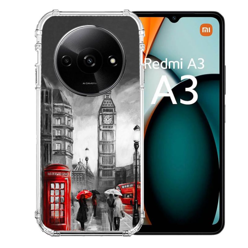 Coque Renforcée Pour Xiaomi Redmi A3 Voyage Angleterre Londres Vintage