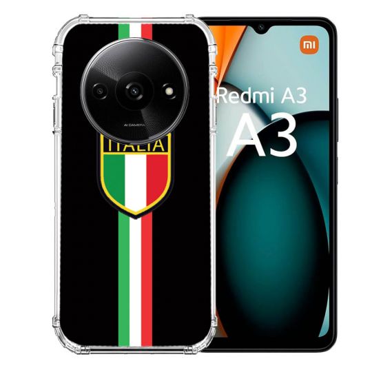 Coque Renforcée Pour Xiaomi Redmi A3 Voyage Italie 3 Noir