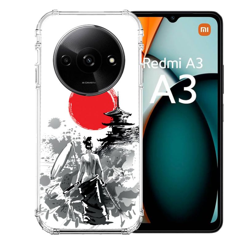 Coque Renforcée Pour Xiaomi Redmi A3 Voyage Japon Femme