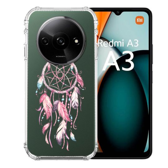 Coque Transparente Pour Xiaomi Redmi A3 Attrape Reve Rose
