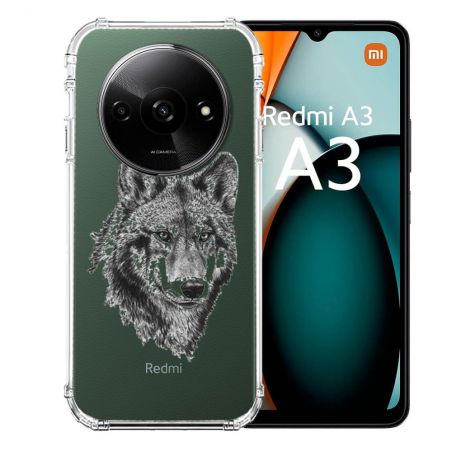 Coque Transparente Pour Xiaomi Redmi A3 Loup
