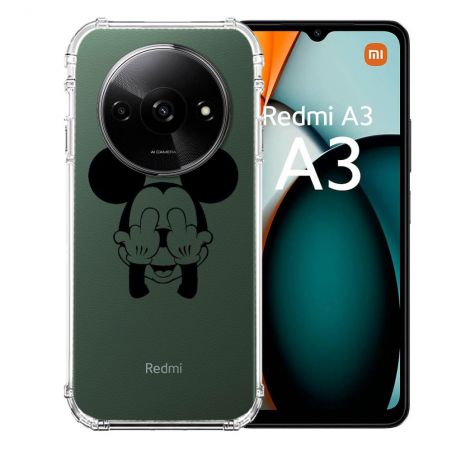 Coque Transparente Pour Xiaomi Redmi A3 Mickey doigt