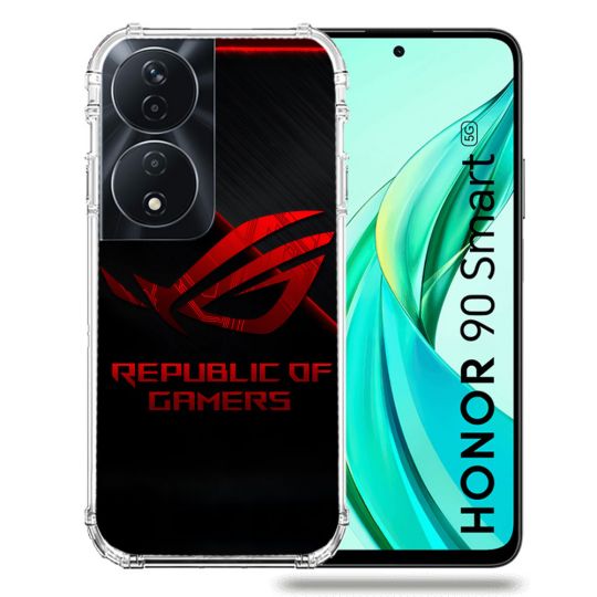 Coque Renforcée Pour Honor 90 Smart 5G ROG Rouge
