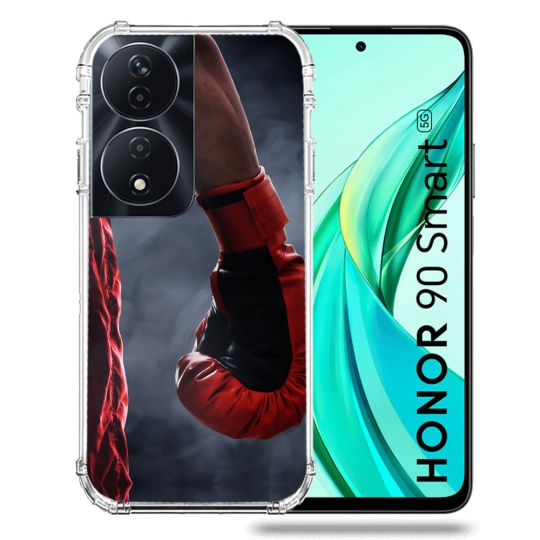 Coque Renforcée Pour Honor 90 Smart 5G Sport Boxe Gant Rouge