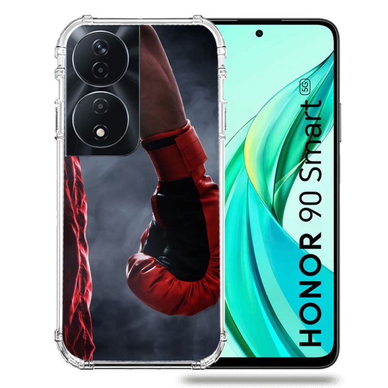 Coque Renforcée Pour Honor 90 Smart 5G Sport Boxe Gant Rouge