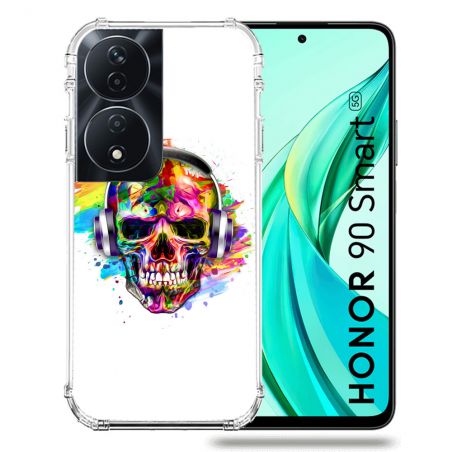 Coque Renforcée Pour Honor 90 Smart 5G Tete de Mort Tag