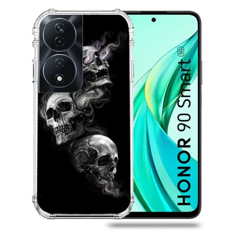Coque Renforcée Pour Honor 90 Smart 5G Tete de Mort Triple