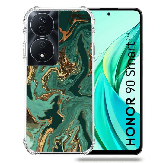 Coque Renforcée Pour Honor 90 Smart 5G Texture Marbre Vert