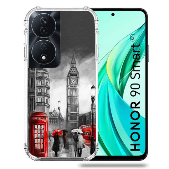 Coque Renforcée Pour Honor 90 Smart 5G Voyage Angleterre Londres Vintage