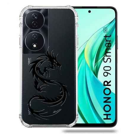 Coque Transparente Pour Honor 90 Smart 5G Dragon Noir
