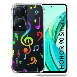 Coque Transparente Pour Honor 90 Smart 5G Note Musique Colore