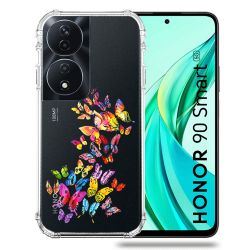 Coque Transparente Pour Honor 90 Smart 5G Papillon Multicolore