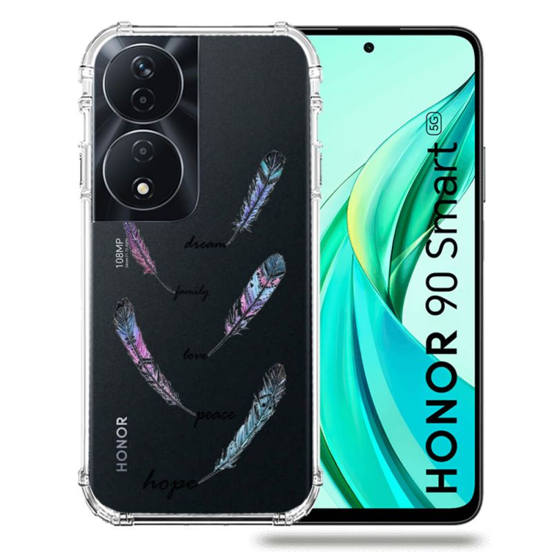Coque Transparente Pour Honor 90 Smart 5G Plume Couleur