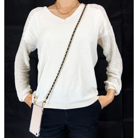 Coque Transparente Pour Honor 90 Smart 5G Lanière / Cordon Chaine suspendue Noir