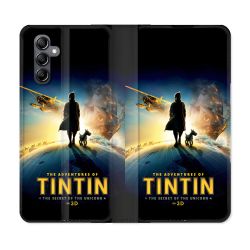 Housse Cuir Portefeuille Pour Samsung Galaxy S24 Plus Tintin Affiche