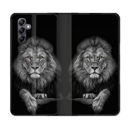 Housse Cuir Portefeuille Pour Samsung Galaxy A35 5G Animal Lion Majestueux