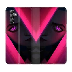 Housse Cuir Portefeuille Pour Samsung Galaxy A35 5G Arcane Jynx Rose