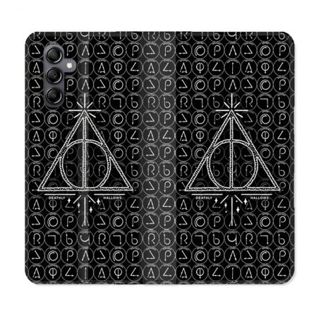 Housse Cuir Portefeuille Pour Samsung Galaxy A35 5G Harry Potter Hollows Triangle Noir