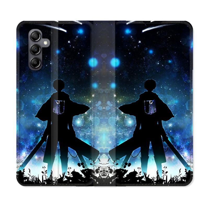 Housse Cuir Portefeuille Pour Samsung Galaxy A35 5G Manga Attaque Titans Levi