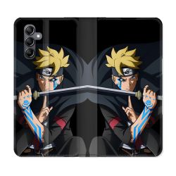 Housse Cuir Portefeuille Pour Samsung Galaxy A35 5G Manga Boruto Tatouage