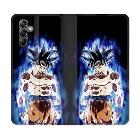 Housse Cuir Portefeuille Pour Samsung Galaxy A35 5G Manga Dragon Ball Sangoku Noir