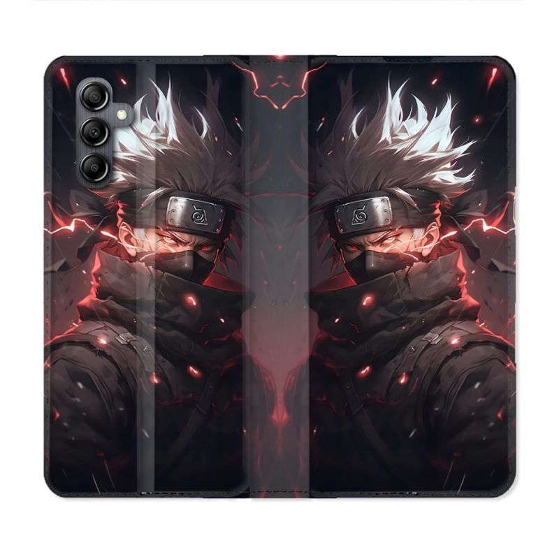 Housse Cuir Portefeuille Pour Samsung Galaxy A35 5G Manga Naruto Kakashi Dark