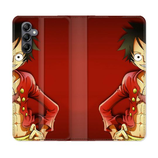 Housse Cuir Portefeuille Pour Samsung Galaxy A35 5G Manga One Piece Luffy