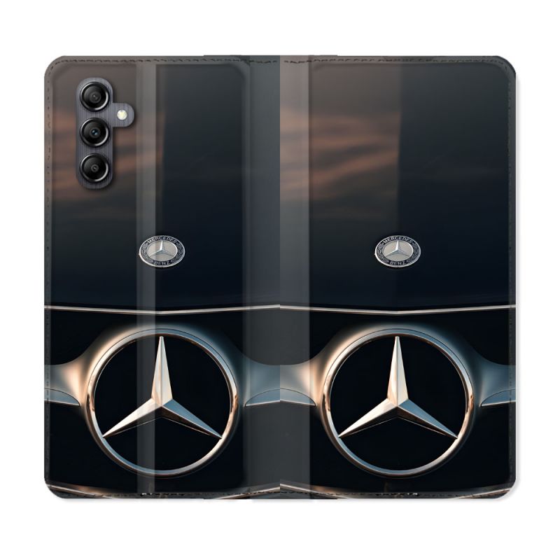 Housse Cuir Portefeuille Pour Samsung Galaxy A35 5G Mercedes Calendre